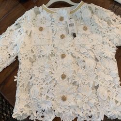 Stunning Designer Blouse Or jacket Paid 275 New size S