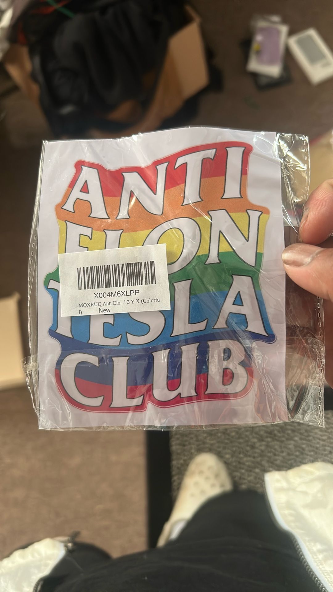 Anti Elon Tesla Club Sticker
