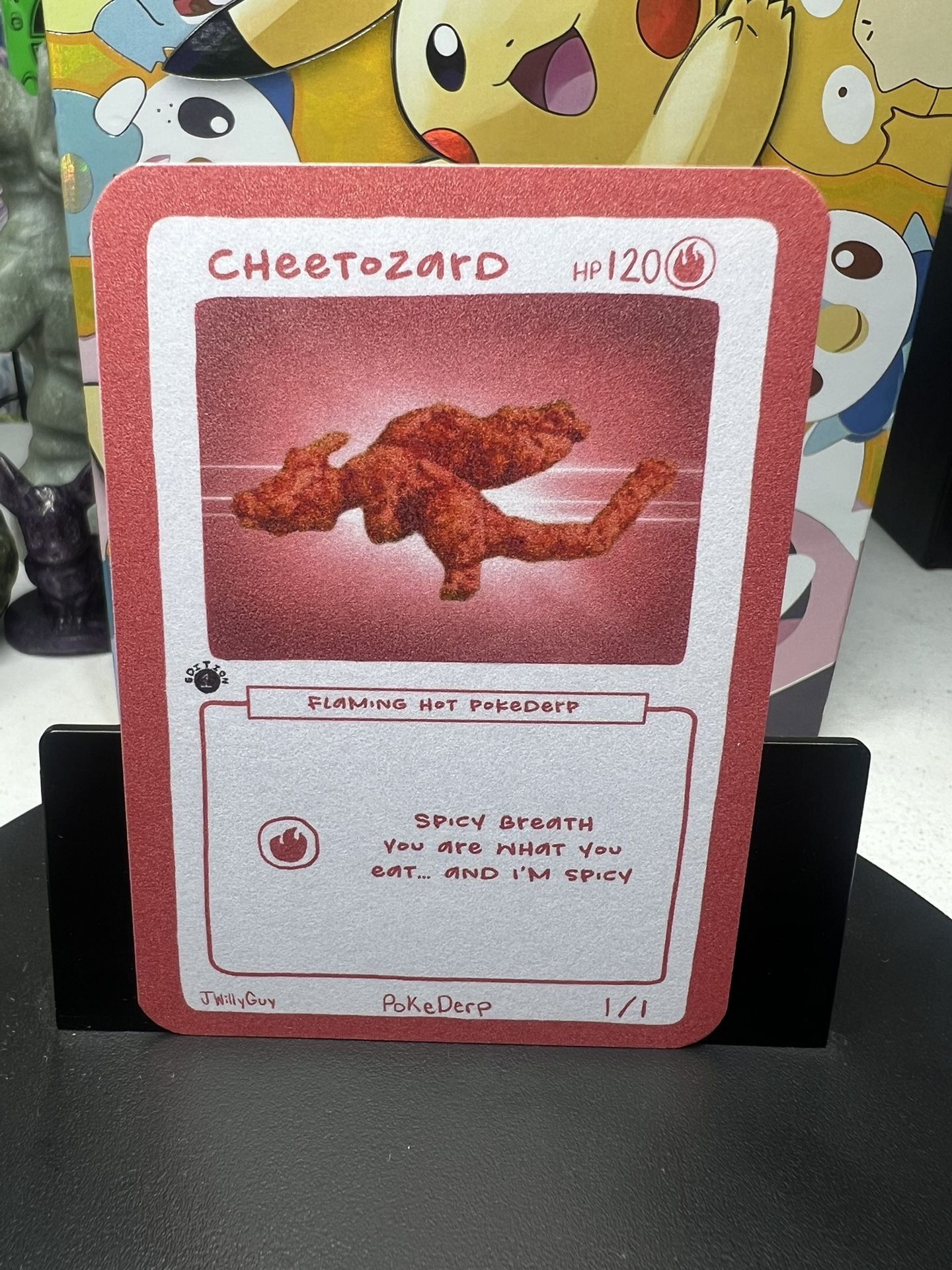 “Cheetozard” (1/1) PokeDerp — Flaming Hot Edition