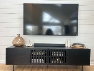 Modern Black solid wood media console