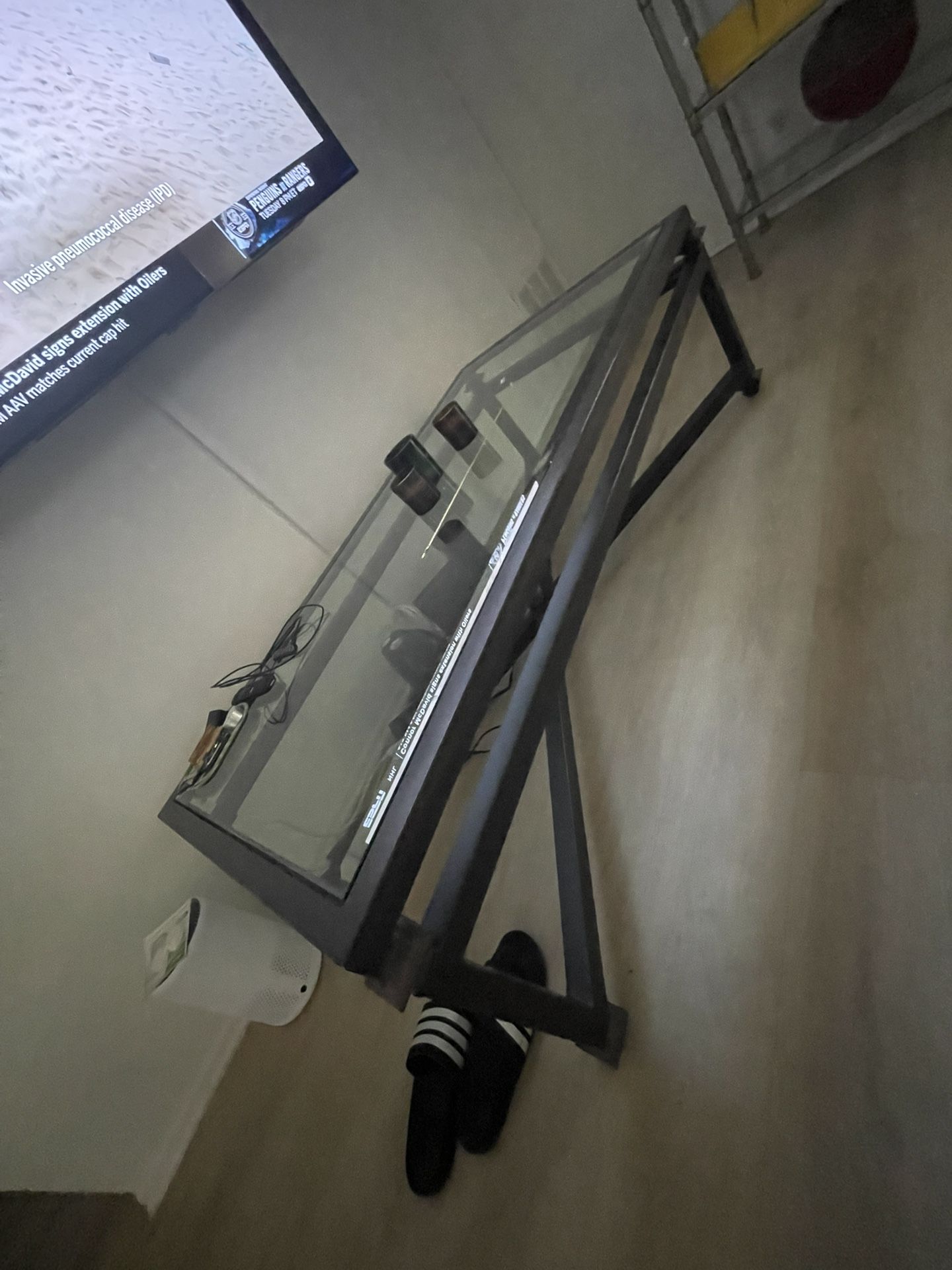 Solid Iron Glass Coffee Table