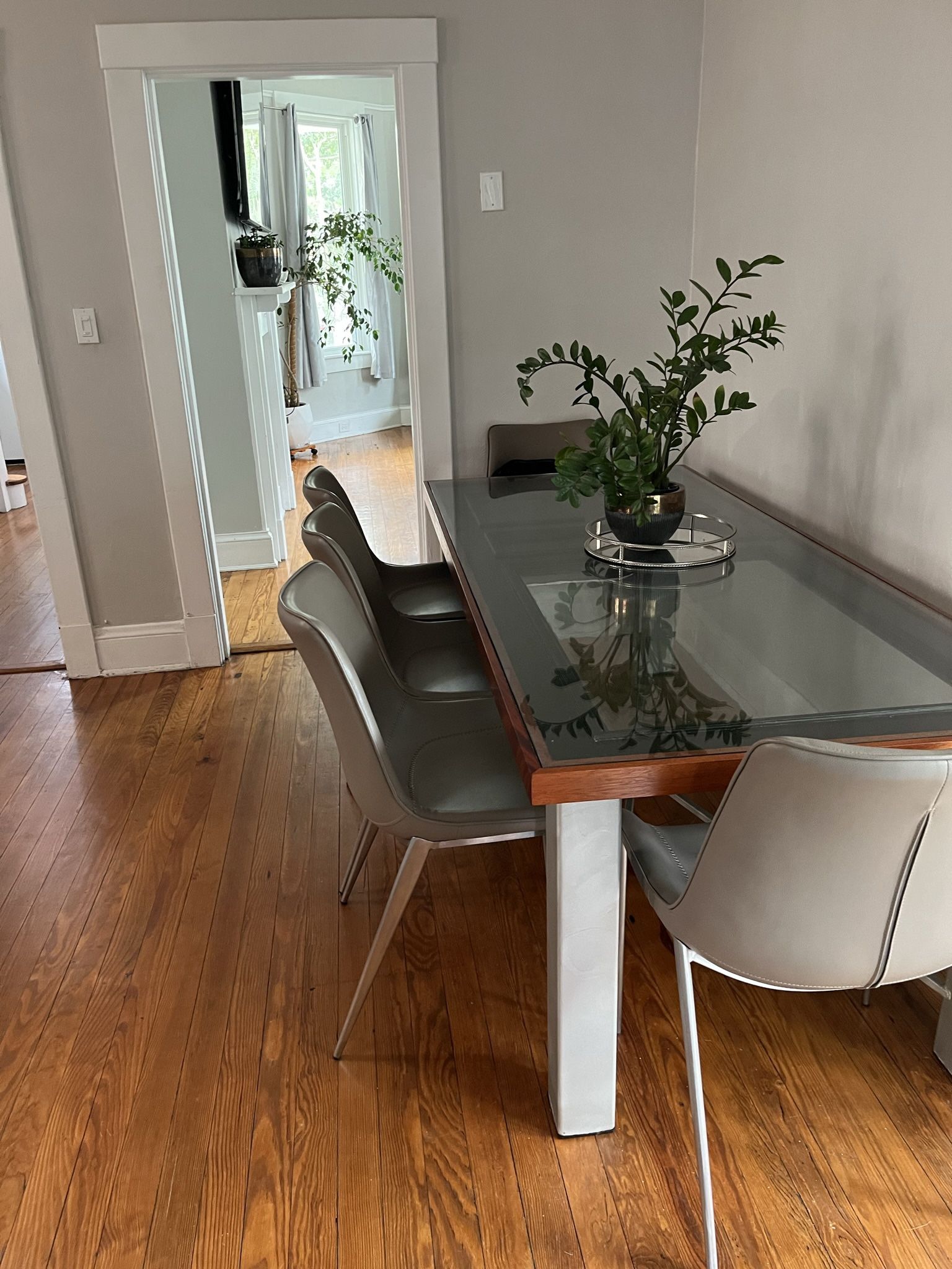 6 Gray Modern Dining Chairs