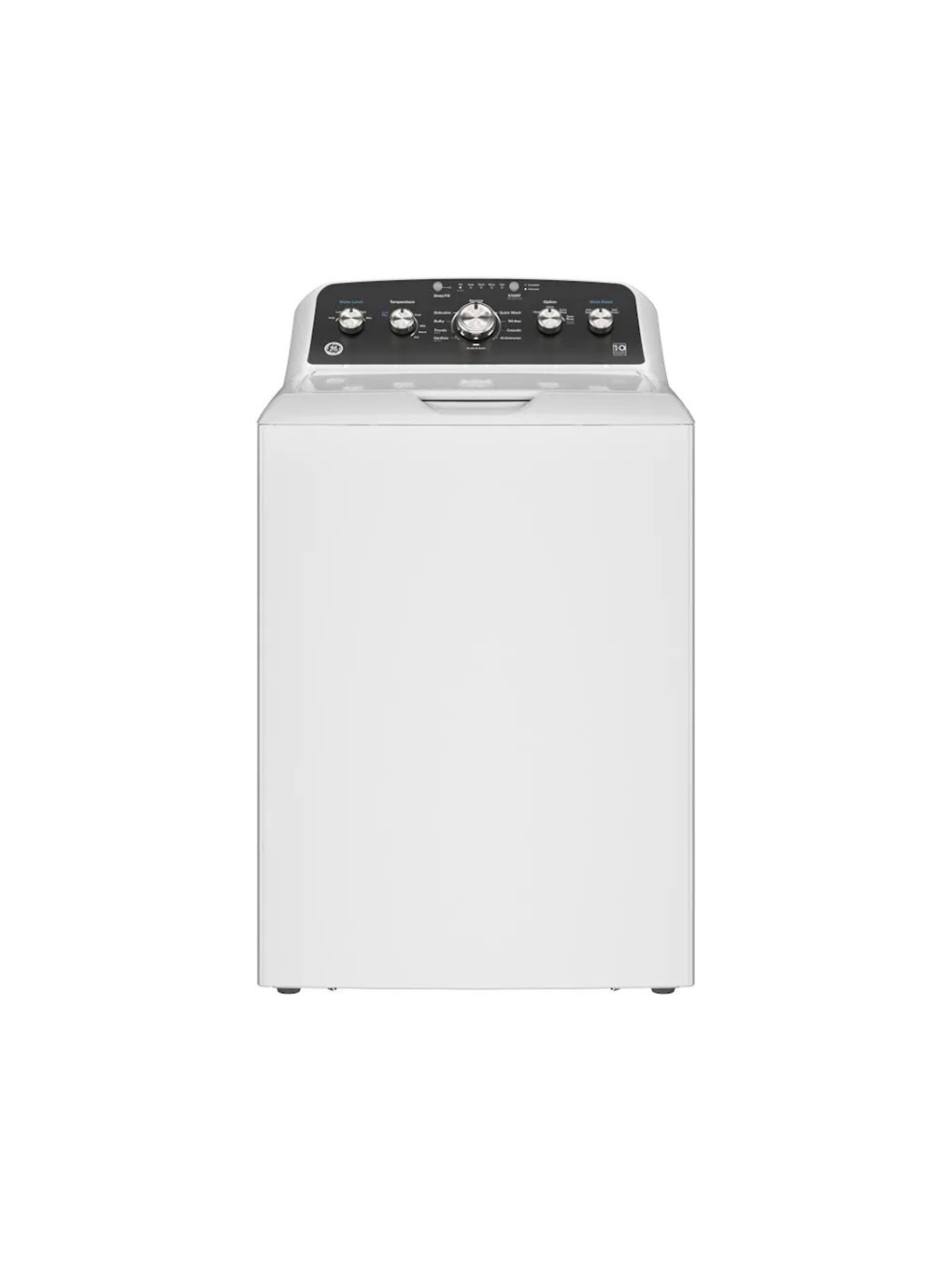 GE - 4.5 cu. ft. Top Load Washer in White with Dual Action Agitator and Cold Plus, Sanitize with Oxi