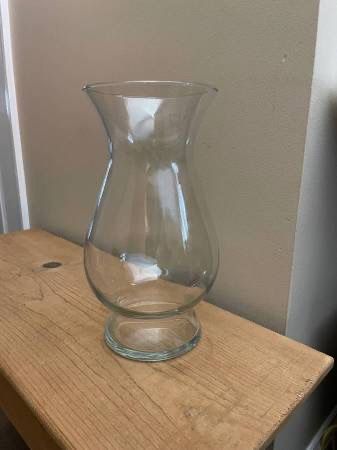Vintage Large Glass Flower Vase 10.5"