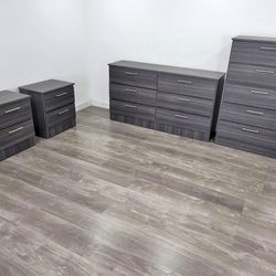 Dresser , Chest And 2 Nightstands - Cómoda, Gavetero Y 2 Mesitas De Noche 