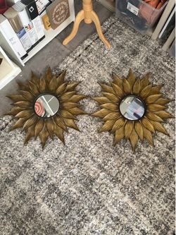 2- Pier 1 Imports Mirror Sunflowers