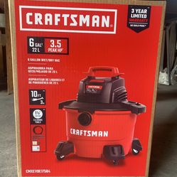 Craftsman 6 Gallon 3.5 Peak HP Wet/Dry Shop Vacuum