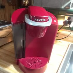 Red Keurig Coffee Maker In Good Working Condition & Clean, 40.