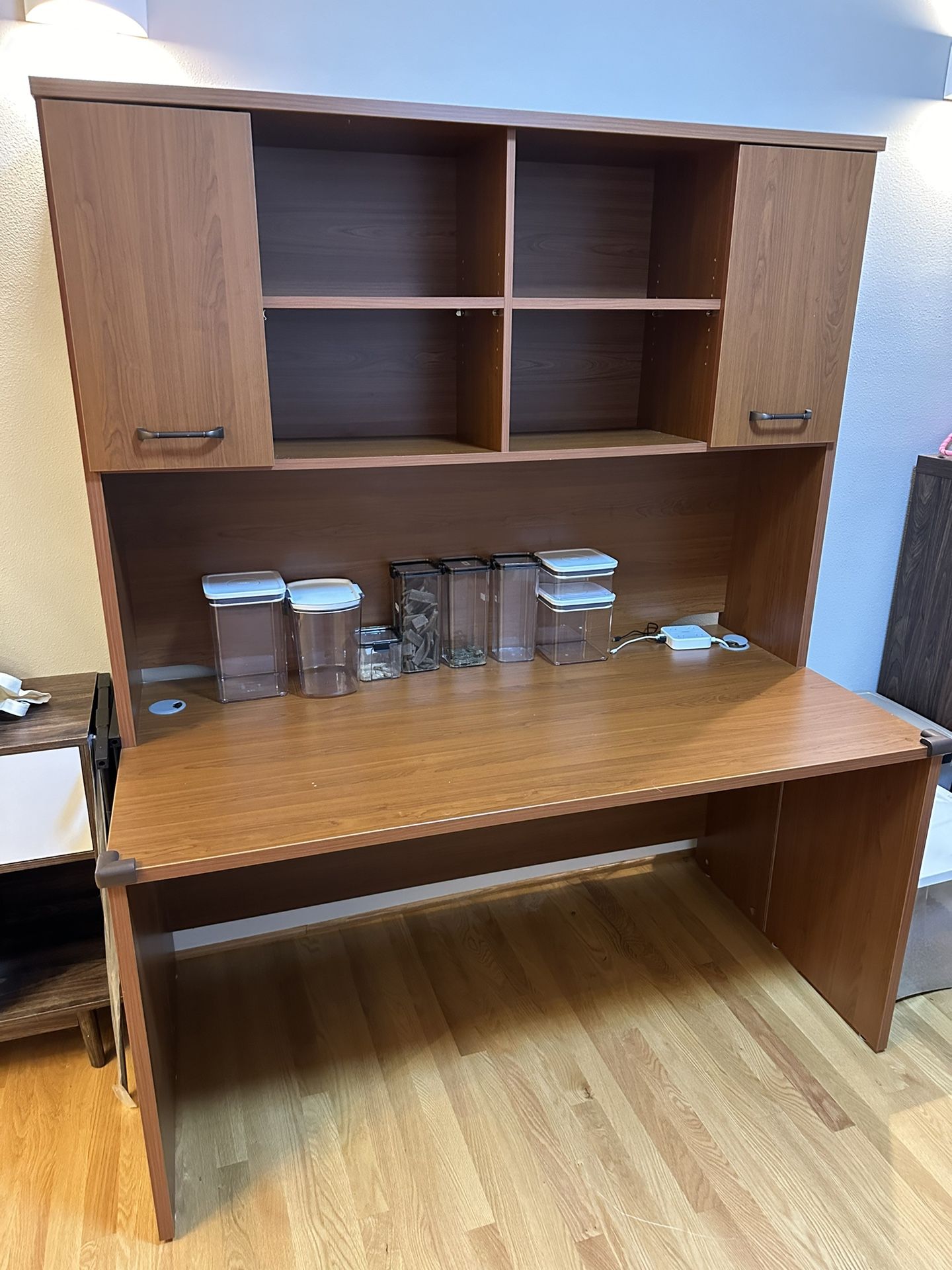 FOR FREE!!! High Quality Wood desk with Storage