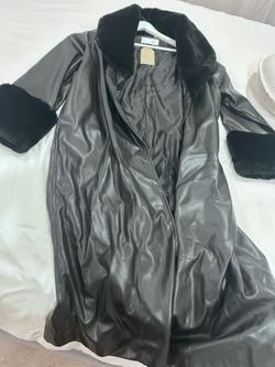 Meshki fur black coat