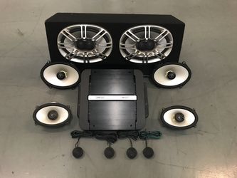 Polkaudio/ Infinity Speakers with Amp and tweeters
