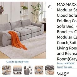 Sofa, Dressers & Mirror, Lights, and Decor