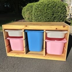 IKEA Trofast Wooden Frame & Storage Bins 
