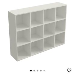12-Cube Storage Shelf Bookcase - Wooden 3-Tier Floor Standing Open Bookshelf for Home and Office