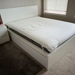 ‼️ IKEA MALM bed with 4 drawers • Like New  • Assembled