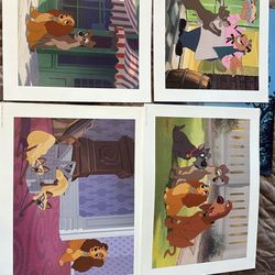 🍝 Walt Disney’s LADY AND THE TRAMP Lithograph Portfolio – Exclusive Disney Store Collector’s Set 🐾