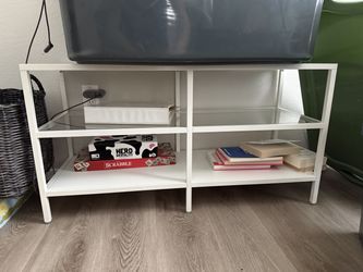 White shelving unit