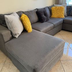Dark Grey Beautiful Sectional Couch From Living Spaces 