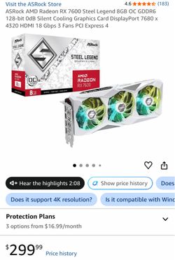 ASRock RX 7600 Steel Legend White 8GB Graphics Card