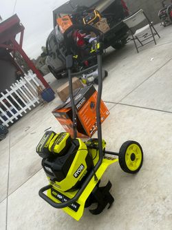 Shop RYOBI 40V HP Brushless 16 in. Front Tine Tiller with Adjustable Tilling Width with 6.0 Ah Battery and Quick Charger
