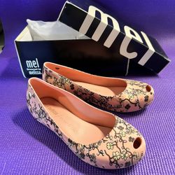 Mini Melissa Floral Flats – Girls Size 2