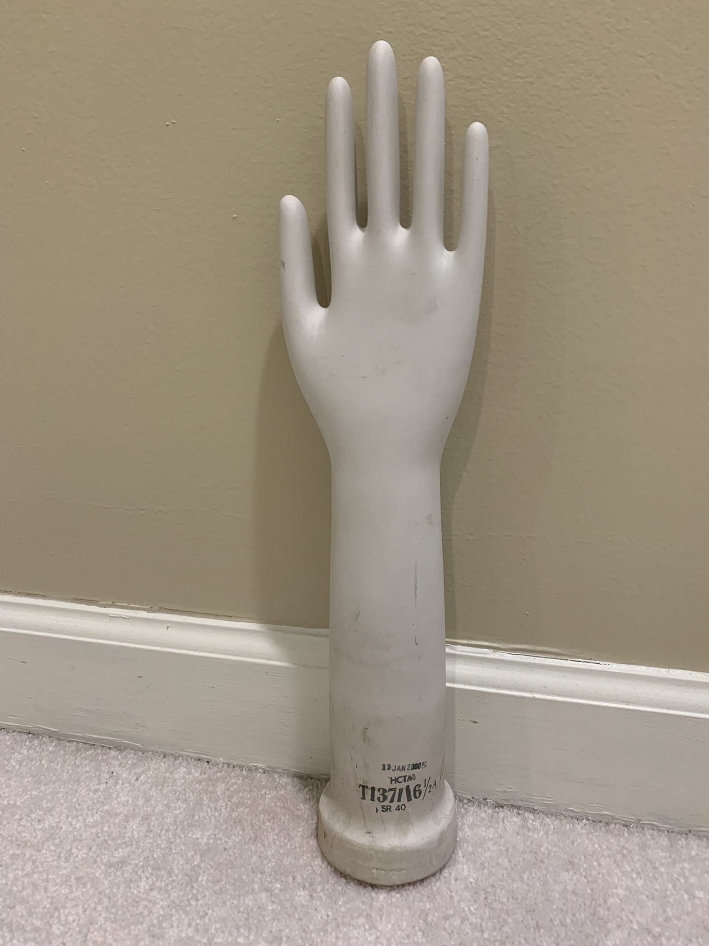 Vintage 16” Glove Mold Decor 