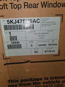 New Soft Top Dual Window Kit