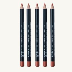 5 Pieces Of NYX PROFESSIONAL MAKEUP Suede Matte Lip Liner, Vegan Formula Kyoto