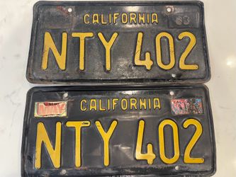 Vintage license plates