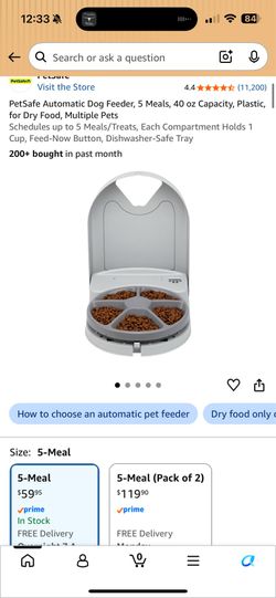 Pet safe 5 meal pet feeder