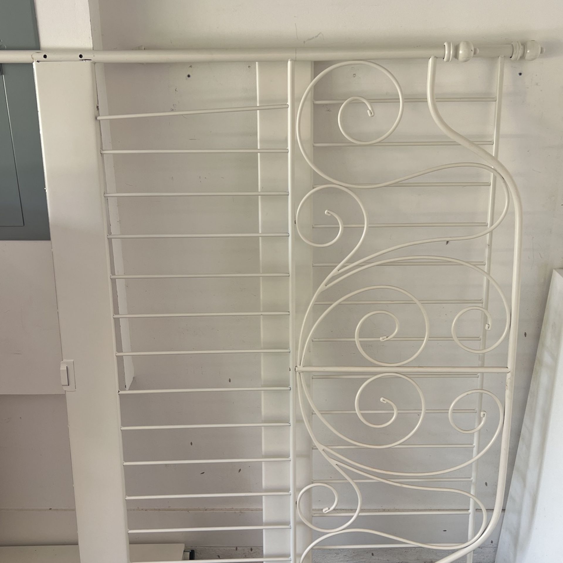 IKEA White Bed Frame With Bed Slats Wood 