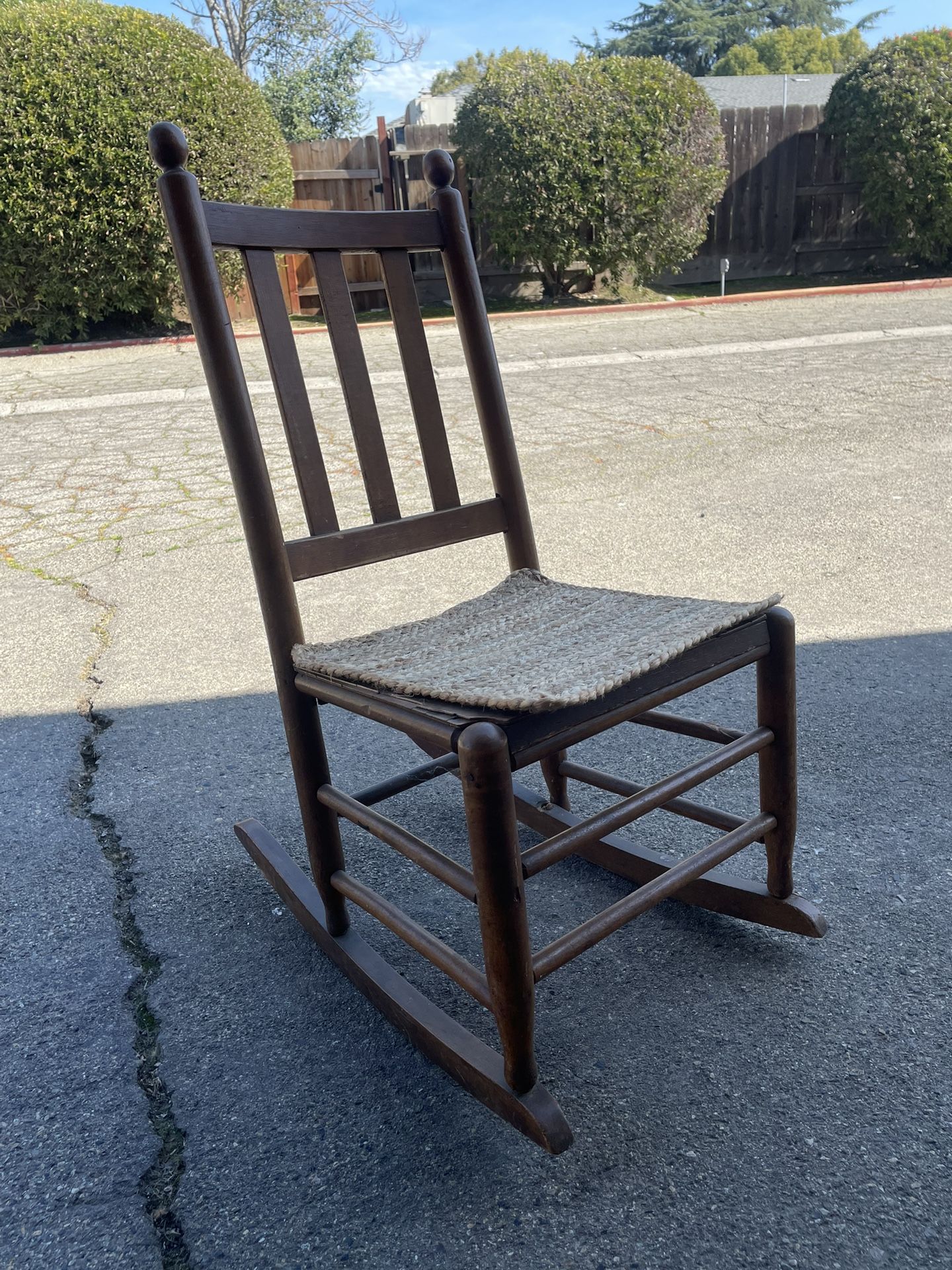 Vintage Child Wooden Rocking Chair