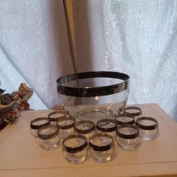  Punch Bowl with Twelve Party Tumblers
