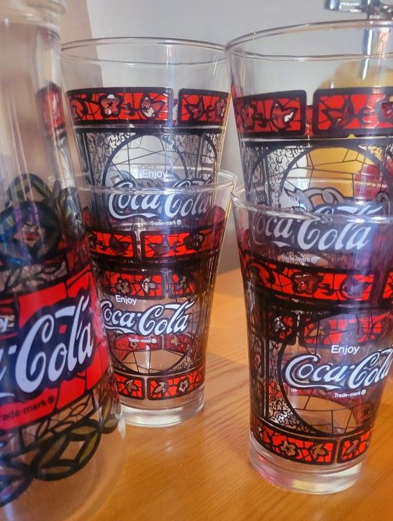 Coca Cola Pitchers And Cups