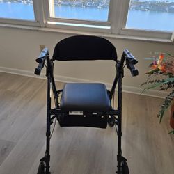 Rollator Walker With Bench, Backrest And brakes