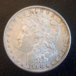 1886 Morgan Silver Dollar  -  BU Uncirculated