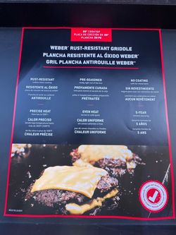 Weber 28”griddle top “NEW”
