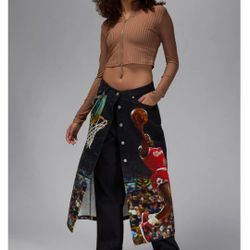 Jordan Denimn Hand Painted Skirt