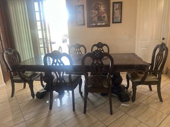 Large Dining Table Set With 8 Chairs – $150 OBO