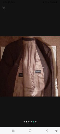 42L 40, Ralph Lauren WOOL NEW MENS SUIT JACKET, SPORTSCOAT PLAID, BROWN, TAN - Value over $149, QNS.