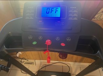 Folding Treadmill Motorized Running Walking Machine with LCD Monitor, Cup Holder