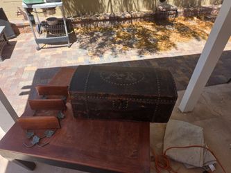 Antique steamer trunk
