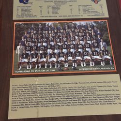 Chicago Bears Super Bowl XX Champions Plaque & Turf