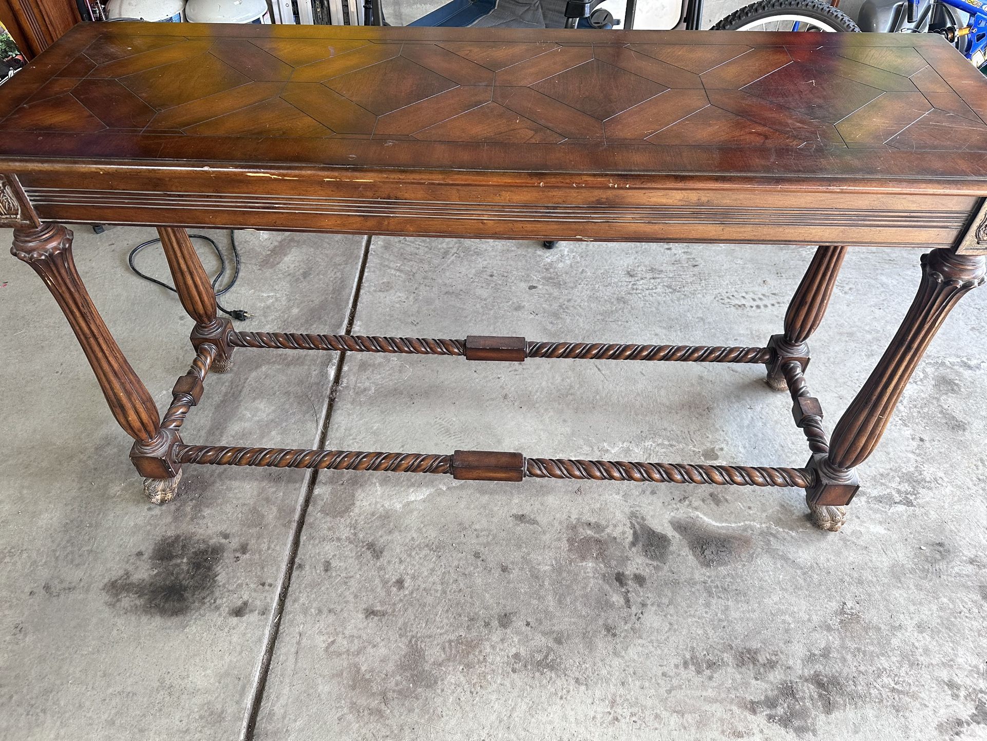 Traditional wood carved Table