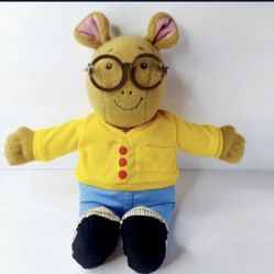PLAYSKOOL HASBRO PLUSH ARTHUR  TALKING DOLL TOY VINTAGE  PBS TESTED, WORK