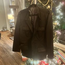 Black Calvin Klein bomber jacket