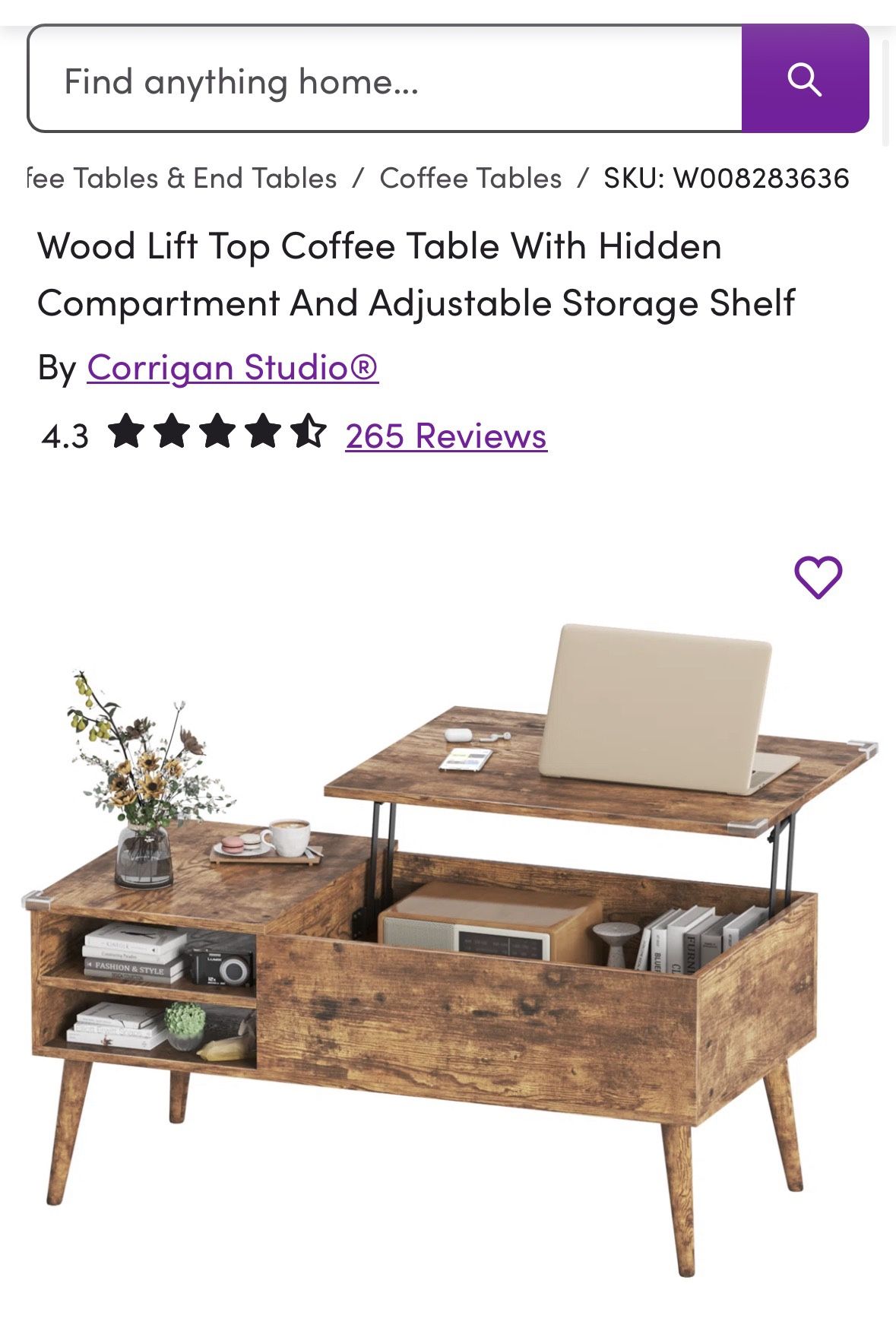 Wayfair Coffee Table