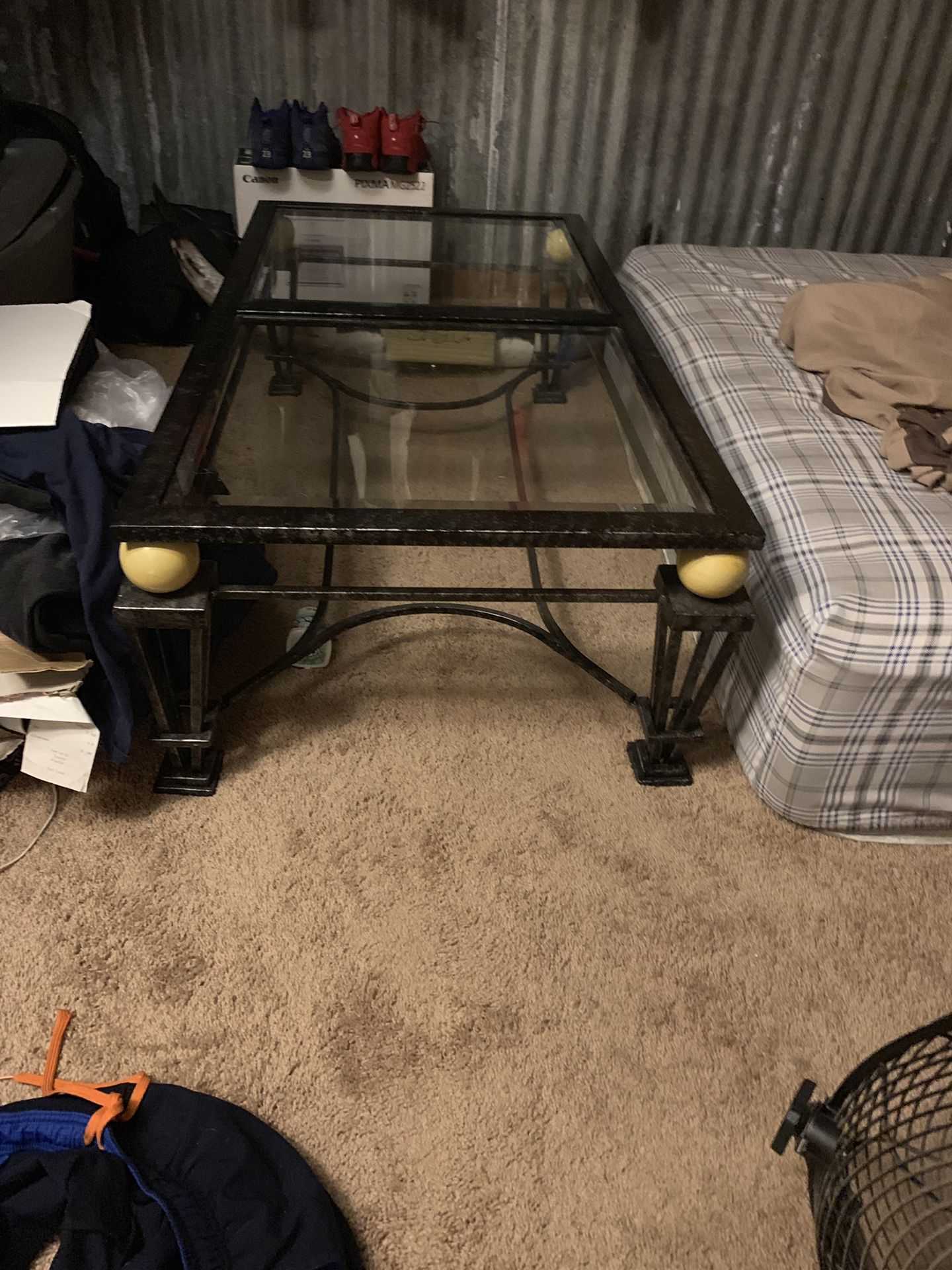 Coffee table and couch