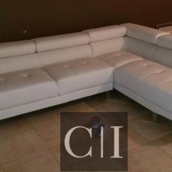 New White Sectional Sofa Couch 