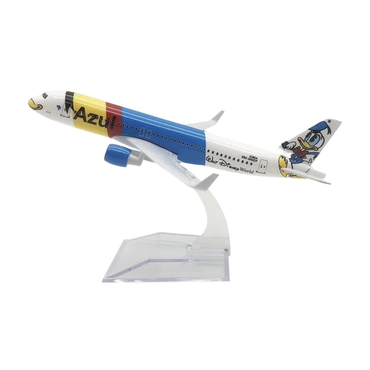 Azul Airlines Alloy Aircraft Model Donal Duck with Stand; 6” x 5 3/4”